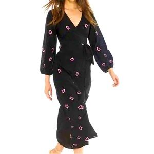 💋 MISA LOS ANGELES GEORGI BLACK EMBROIDERED DRESS 💋